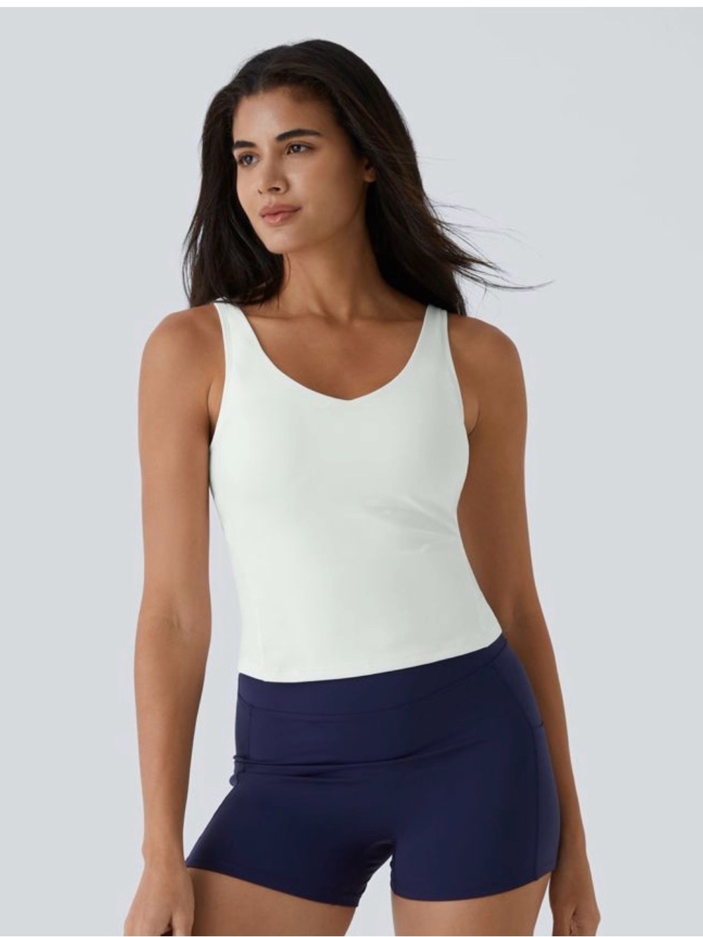Halara NWT SoftlyZero™ Plush Padded V Neck Plain Tank Top size s